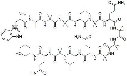 H-TRP-ALA-AIB-AIB-LEU-AIB-GLN-AIB-AIB-AIB-GLN-LEU-AIB-GLN-LEU-OL Struktur