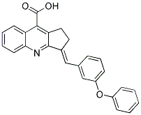 3-(3-PHENOXY-BENZYLIDENE)-2,3-DIHYDRO-1H-CYCLOPENTA[B]QUINOLINE-9-CARBOXYLIC ACID Struktur