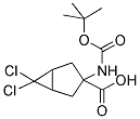 3-TERT-BUTOXYCARBONYLAMINO-6,6-DICHLORO-BICYCLO[3.1.0]HEXANE-3-CARBOXYLIC ACID Struktur