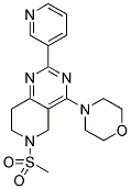 6-METHANESULFONYL-4-MORPHOLIN-4-YL-2-PYRIDIN-3-YL-5,6,7,8-TETRAHYDRO-PYRIDO[4,3-D]PYRIMIDINE Struktur