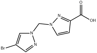 1-(4-BROMO-PYRAZOL-1-YLMETHYL)-1 H-PYRAZOLE-3-CARBOXYLIC ACID Struktur