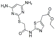 ETHYL [2-(([(4,6-DIAMINOPYRIMIDIN-2-YL)THIO]ACETYL)AMINO)-1,3-THIAZOL-5-YL]ACETATE Struktur