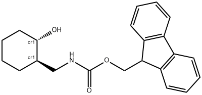 FMOC-(+/-)-TRANS-2-AMINOMETHYLCYCLOHEXANOL Struktur