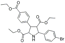 DIETHYL 5-(4-BROMOPHENYL)-3-(4-ETHOXYCARBONYLPHENYL)-2,4-PYRROLIDINEDICARBOXYLATE Struktur