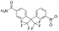 2-(3-NITROPHENYL)-2-(4-CARBAMOYLPHENYL)HEXAFLUOROPROPANE Struktur