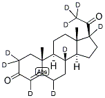 PROGESTERONE-2,2,4,6,8,17 ALPHA,21,21,21-D9 Struktur