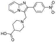 1-[2-(4-NITRO-PHENYL)-IMIDAZO[1,2-A]PYRIDIN-3-YLMETHYL]-PIPERIDINE-4-CARBOXYLIC ACID Struktur