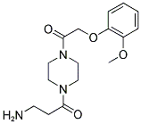 3-AMINO-1-[4-[2-(2-METHOXY-PHENOXY)-ACETYL]-PIPERAZIN-1-YL]-PROPAN-1-ONE Struktur