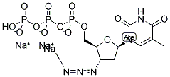 3'-AZIDO-2',3'-DIDEOXY-THYMIDINE-5'-TRIPHOSPHATE, SODIUM SALT Struktur