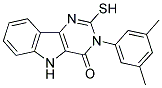 3-(3,5-DIMETHYLPHENYL)-2-MERCAPTO-3,5-DIHYDRO-4H-PYRIMIDO[5,4-B]INDOL-4-ONE Struktur