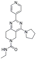 2-PYRIDIN-4-YL-4-PYRROLIDIN-1-YL-7,8-DIHYDRO-5H-PYRIDO[4,3-D]PYRIMIDINE-6-CARBOXYLIC ACID ETHYLAMIDE Struktur