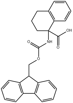 1-(9H-FLUOREN-9-YLMETHOXYCARBONYLAMINO)-1,2,3,4-TETRAHYDRO-NAPHTHALENE-1-CARBOXYLIC ACID Struktur