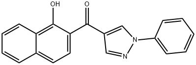 (1-HYDROXY-2-NAPHTHYL)(1-PHENYL-1H-PYRAZOL-4-YL)METHANONE Struktur