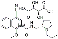 (-)-N[(N-BUTYL-2-PYRROLIDINYL)METHYL]-1-METHOXY-4-CYANONAPHTHALENE-2-CARBOXAMIDE TARTRATE Struktur