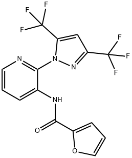 N-(2-[3,5-BIS(TRIFLUOROMETHYL)-1H-PYRAZOL-1-YL]-3-PYRIDINYL)-2-FURAMIDE Struktur