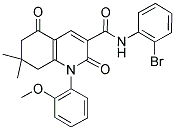 N-(2-BROMOPHENYL)-1-(2-METHOXYPHENYL)-7,7-DIMETHYL-2,5-DIOXO-1,2,5,6,7,8-HEXAHYDRO-3-QUINOLINECARBOXAMIDE Struktur