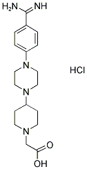 4-[4-[4-(AMINOIMINOMETHYL)PHENYL]-1-PIPERAZINYL]-1-PIPERIDINEACETIC ACID HYDROCHLORIDE Struktur