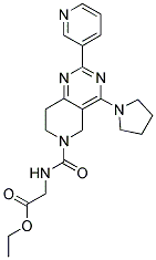 [(2-PYRIDIN-3-YL-4-PYRROLIDIN-1-YL-7,8-DIHYDRO-5H-PYRIDO[4,3-D]PYRIMIDINE-6-CARBONYL)-AMINO]-ACETIC ACID ETHYL ESTER Struktur