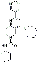 4-AZEPAN-1-YL-2-PYRIDIN-3-YL-7,8-DIHYDRO-5H-PYRIDO[4,3-D]PYRIMIDINE-6-CARBOXYLIC ACID CYCLOHEXYLAMIDE Struktur