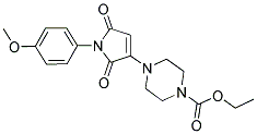 ETHYL 4-[1-(4-METHOXYPHENYL)-2,5-DIOXO-2,5-DIHYDRO-1H-PYRROL-3-YL]PIPERAZINE-1-CARBOXYLATE Struktur