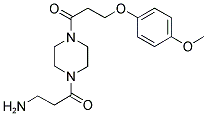 1-[4-(3-AMINO-PROPIONYL)-PIPERAZIN-1-YL]-3-(4-METHOXY-PHENOXY)-PROPAN-1-ONE Struktur