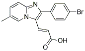 3-[2-(4-BROMO-PHENYL)-6-METHYL-IMIDAZO[1,2-A]-PYRIDIN-3-YL]-ACRYLIC ACID Struktur