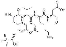 AC-TYR-VAL-LYS-ASP-H (ALDEHYDE) TRIFLUOROACETATE Struktur