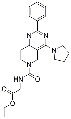 [(2-PHENYL-4-PYRROLIDIN-1-YL-7,8-DIHYDRO-5H-PYRIDO[4,3-D]PYRIMIDINE-6-CARBONYL)-AMINO]-ACETIC ACID ETHYL ESTER Struktur