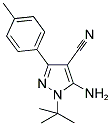 5-AMINO-1-(TERT-BUTYL)-3-(4-METHYLPHENYL)-1H-PYRAZOLE-4-CARBONITRILE Struktur