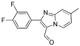 2-(3,4-DIFLUORO-PHENYL)-7-METHYL-IMIDAZO[1,2-A]PYRIDINE-3-CARBALDEHYDE Struktur