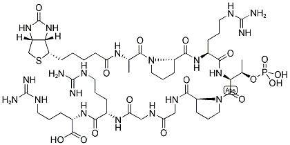 BIOTIN-ALA-PRO-ARG-PTHR-PRO-GLY-GLY-ARG-ARG-OH Struktur