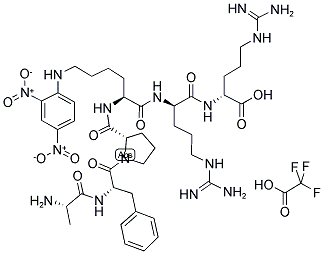 ALA-PHE-PRO-LYS(DNP)-D-ARG-D-ARG TRIFLUOROACETATE Struktur