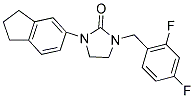 1-(2,4-DIFLUOROBENZYL)-3-(2,3-DIHYDRO-1H-INDEN-5-YL)IMIDAZOLIDIN-2-ONE Struktur