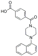 4-([4-(1-NAPHTHYL)PIPERAZIN-1-YL]CARBONYL)BENZOIC ACID Struktur