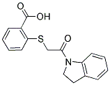 2-[[2-(2,3-DIHYDRO-1H-INDOL-1-YL)-2-OXOETHYL]THIO]BENZOIC ACID Struktur