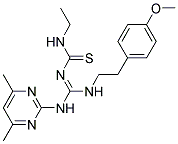 (E)-1-((4,6-DIMETHYLPYRIMIDIN-2-YLAMINO)(4-METHOXYPHENETHYLAMINO)METHYLENE)-3-ETHYLTHIOUREA Struktur