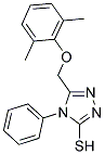 5-[(2,6-DIMETHYLPHENOXY)METHYL]-4-PHENYL-4H-1,2,4-TRIAZOLE-3-THIOL Struktur