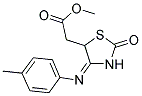 METHYL ((4E)-4-[(4-METHYLPHENYL)IMINO]-2-OXO-1,3-THIAZOLIDIN-5-YL)ACETATE Struktur