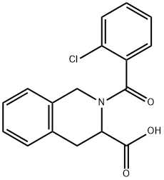 2-(2-CHLORO-BENZOYL)-1,2,3,4-TETRAHYDRO-ISOQUINOLINE-3-CARBOXYLIC ACID Struktur