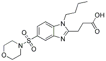 3-[1-BUTYL-5-(MORPHOLINE-4-SULFONYL)-1H-BENZOIMIDAZOL-2-YL]-PROPIONIC ACID, , 結(jié)構(gòu)式