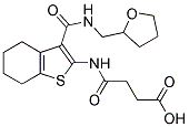 N-[3-[(TETRAHYDRO-FURAN-2-YLMETHYL)-CARBAMOYL]-4,5,6,7-TETRAHYDRO-BENZO[B]THIOPHEN-2-YL]-SUCCINAMIC ACID Struktur