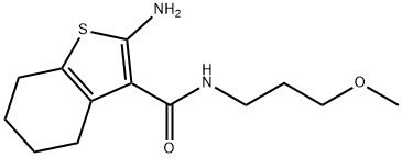 2-AMINO-4,5,6,7-TETRAHYDRO-BENZO[B]THIOPHENE-3-CARBOXYLIC ACID (3-METHOXY-PROPYL)-AMIDE Struktur