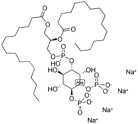 1-(1,2R-DIHEXADECANOYLPHOSPHATIDYL)INOSITOL-3,4-DIPHOSPHATE, TETRASODIUM SALT Struktur