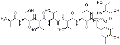 [D-ALA1]-PEPTIDE T, [TYR-3,5-3H] Struktur