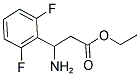 3-AMINO-3-(2,6-DIFLUORO-PHENYL)-PROPIONIC ACID ETHYL ESTER Struktur