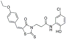 N-(5-CHLORO-2-HYDROXYPHENYL)-3-[(5E)-5-(4-ETHOXYBENZYLIDENE)-4-OXO-2-THIOXO-1,3-THIAZOLIDIN-3-YL]PROPANAMIDE Struktur