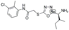 2-[5-(1-AMINO-2-METHYL-BUTYL)-[1,3,4]OXADIAZOL-2-YLSULFANYL]-N-(3-CHLORO-2-METHYL-PHENYL)-ACETAMIDE Struktur