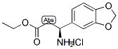 (S)-3-AMINO-3-BENZO[1,3]DIOXOL-5-YL-PROPIONIC ACID ETHYL ESTER HCL Struktur