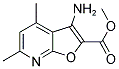 3-AMINO-4,6-DIMETHYL-FURO[2,3-B]PYRIDINE-2-CARBOXYLIC ACID METHYL ESTER Struktur