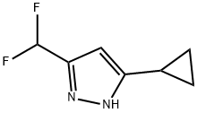 5-CYCLOPROPYL-3-DIFLUOROMETHYL-1H-PYRAZOLE Struktur